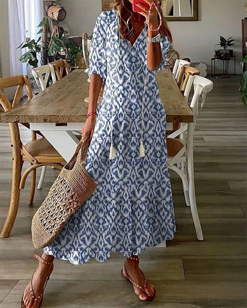Anna-Berg | Flowing Bohemian Maxi Dress with a Timeless Finish