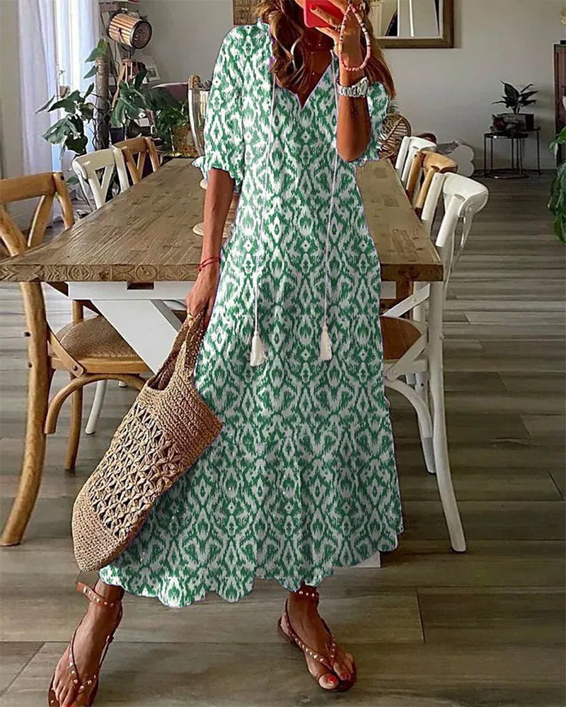 Anna-Berg | Flowing Bohemian Maxi Dress with a Timeless Finish