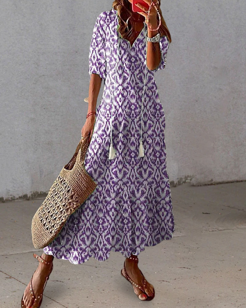Anna-Berg | Flowing Bohemian Maxi Dress with a Timeless Finish