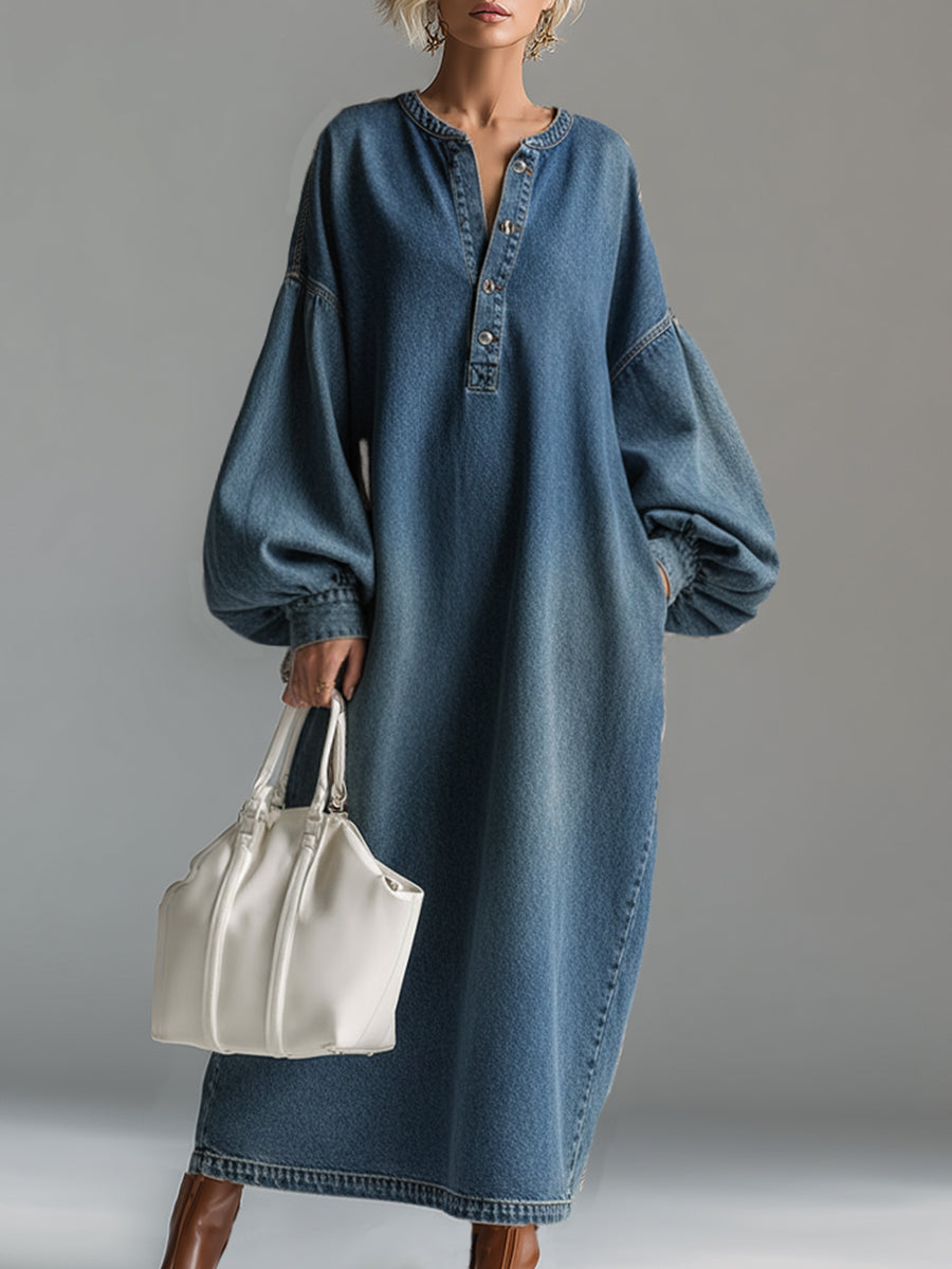 Anna-Berg | Blue Denim Evening Dress