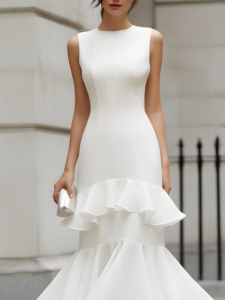 Anna-Berg | Sleeveless Tiered Ruffle Dress