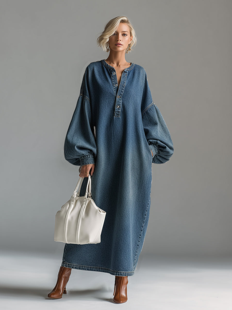 Anna-Berg | Blue Denim Evening Dress
