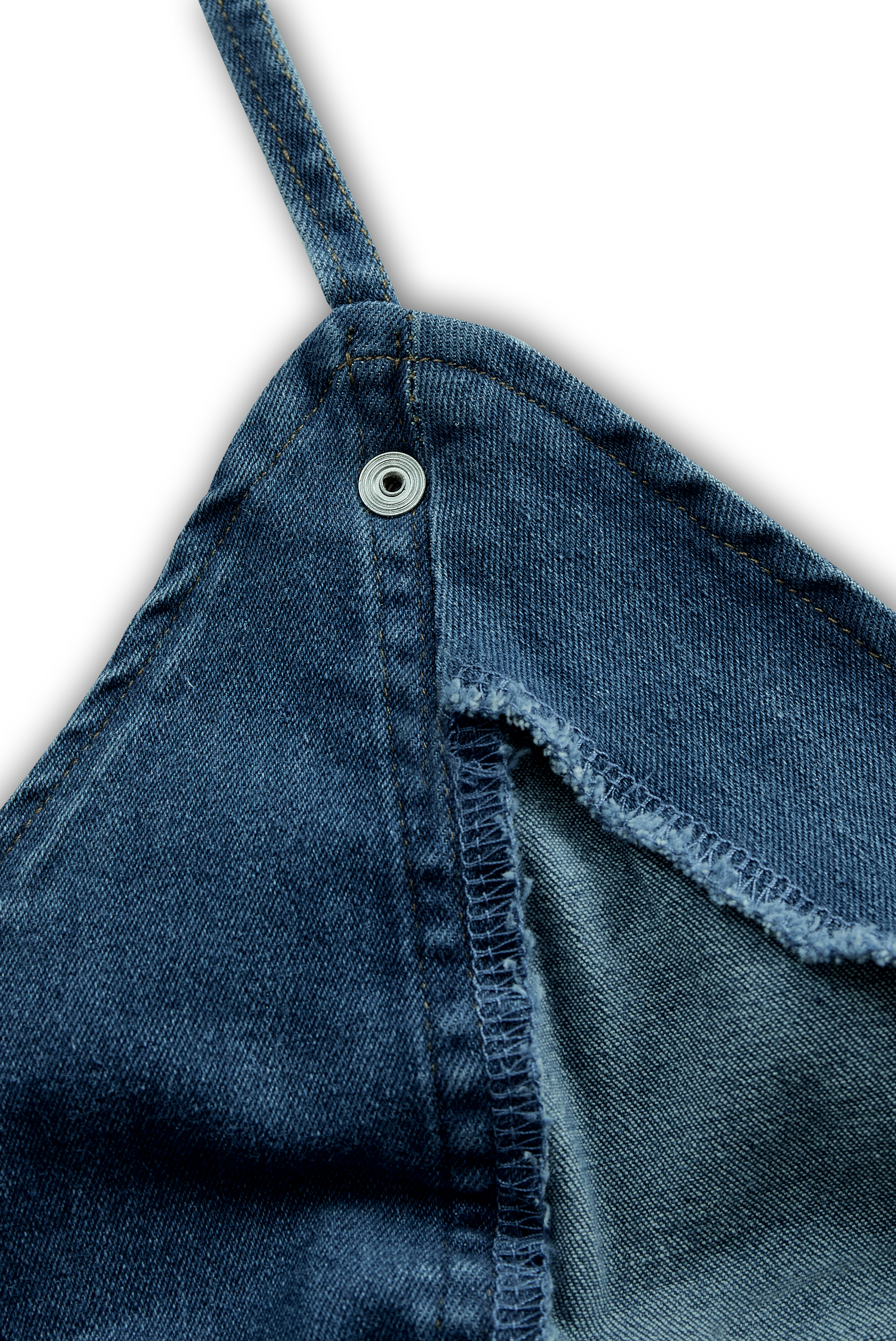 Anna-Berg | Vibrant Blue Halter Denim Mini Dress