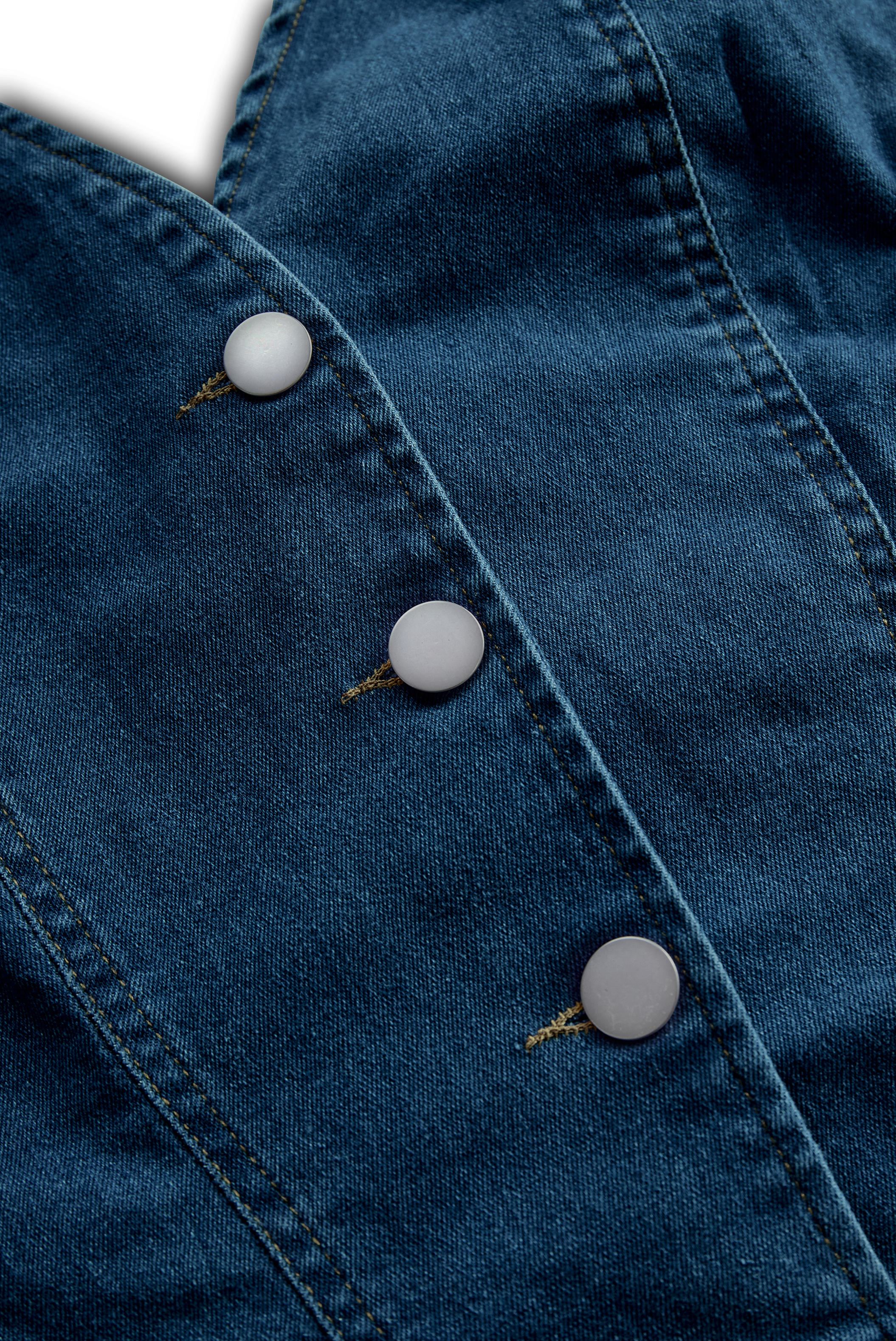 Anna-Berg | Vibrant Blue Halter Denim Mini Dress