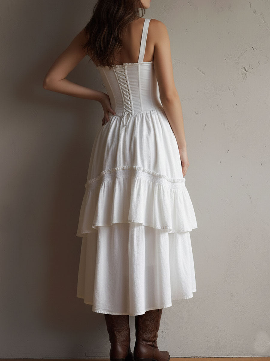 Anna-Berg | White Lace Casual Dress