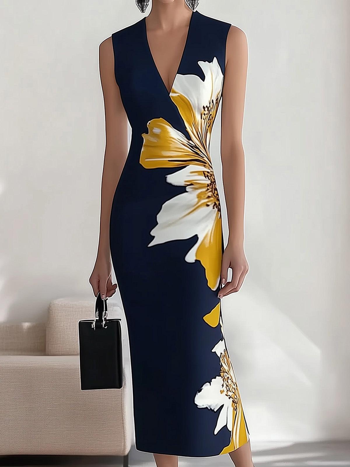 Anna-Berg | Sculpted Glam Elegant Workplace Festival Midi Dress