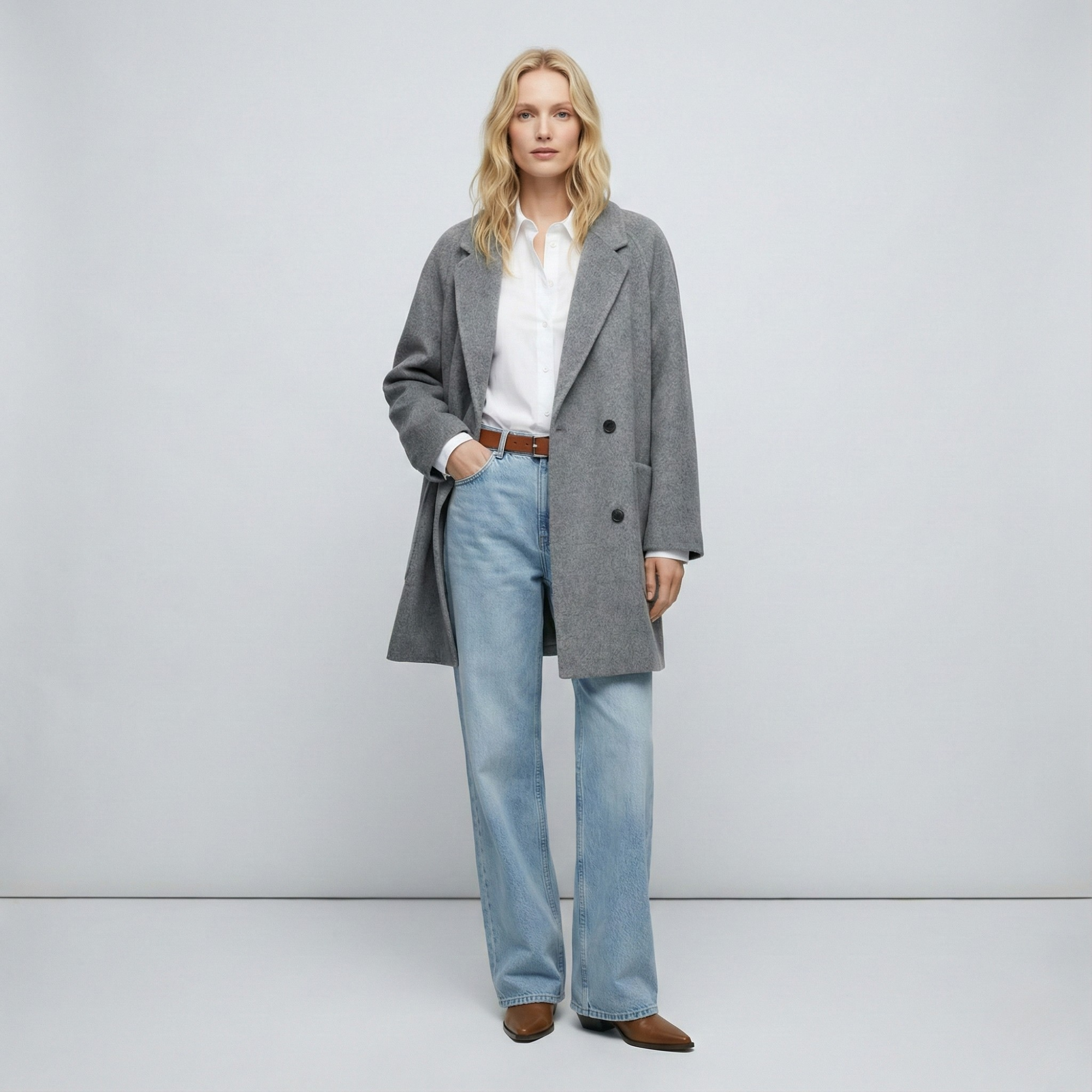 Anna-Berg | Wool Herringbone Coat