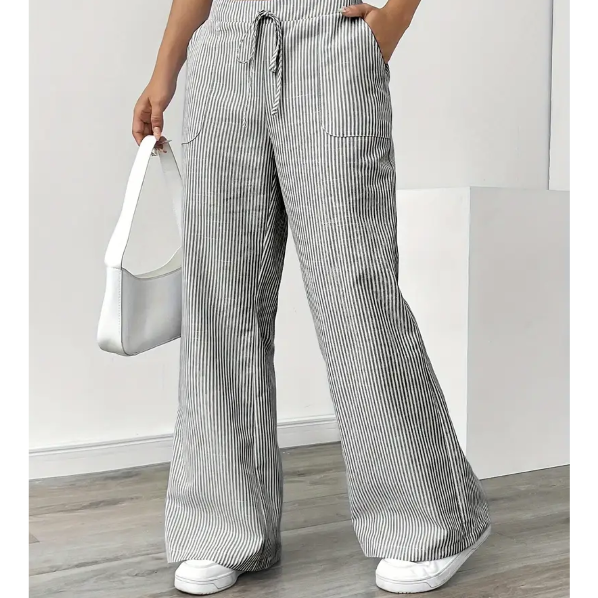 Anna-Berg | Modern Striped Pant With Pockets for Effortless Elegance