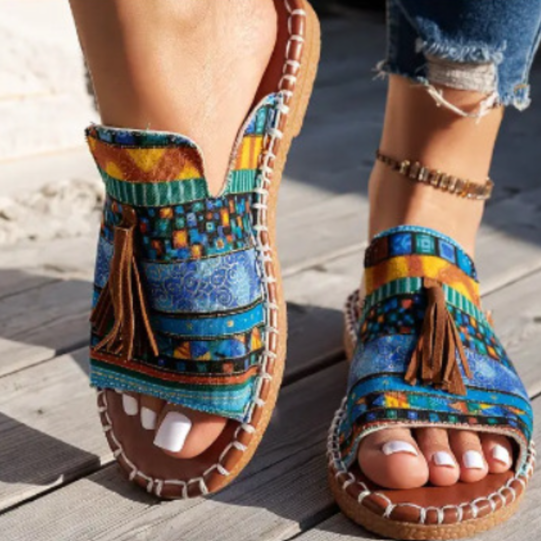Anna-Berg | Flowing Comfortable Flat Sandals Made to Turn Heads