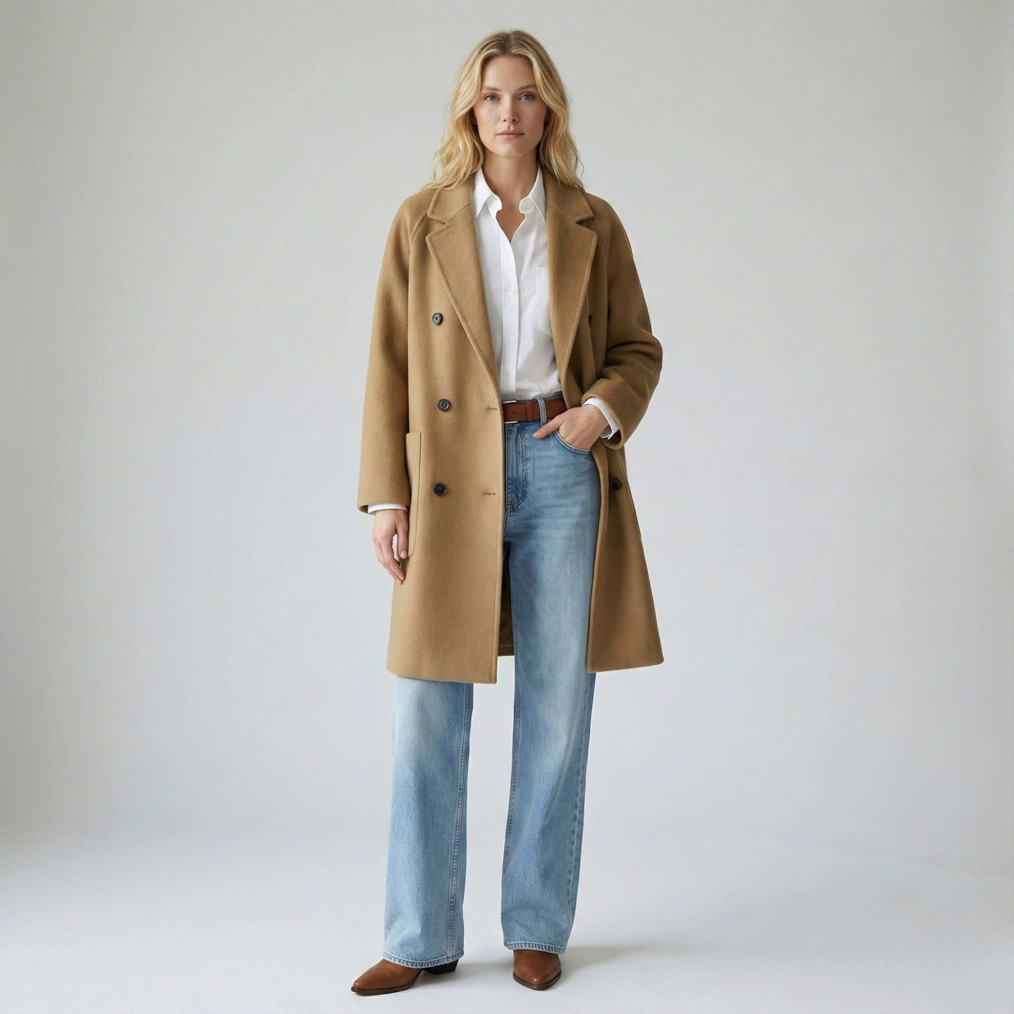 Anna-Berg | Wool Herringbone Coat