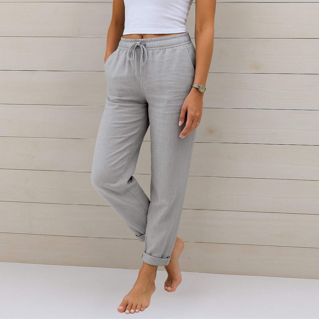 Anna-Berg | Timeless Premium Breathable Pants With Elastic Waist
