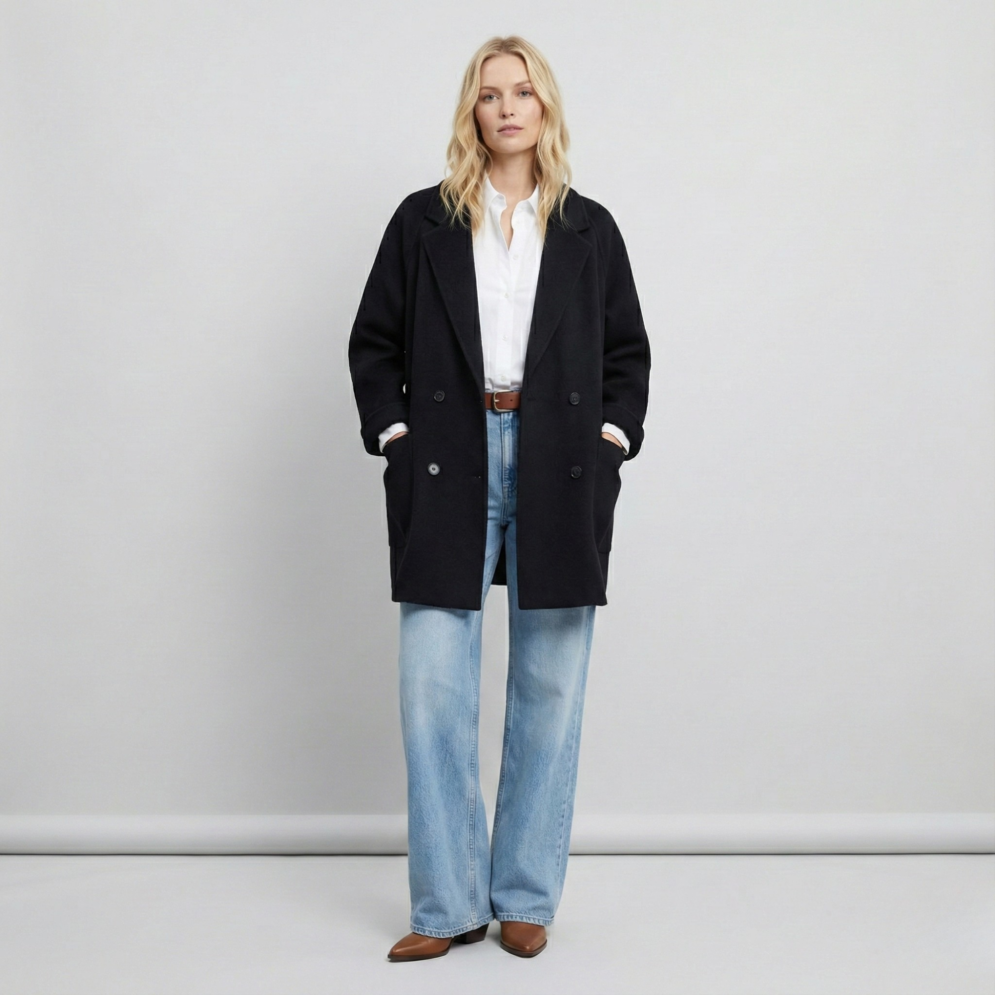 Anna-Berg | Wool Herringbone Coat