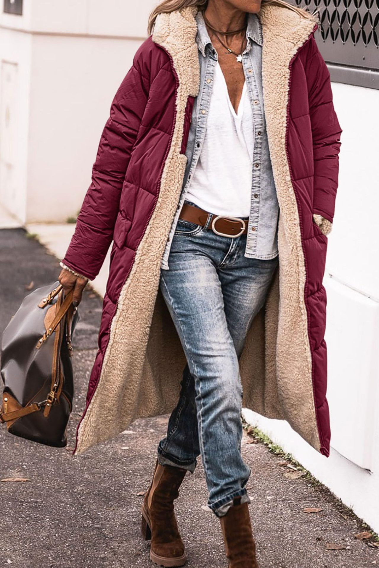 Anna-Berg | Reversible Sherpa Coat