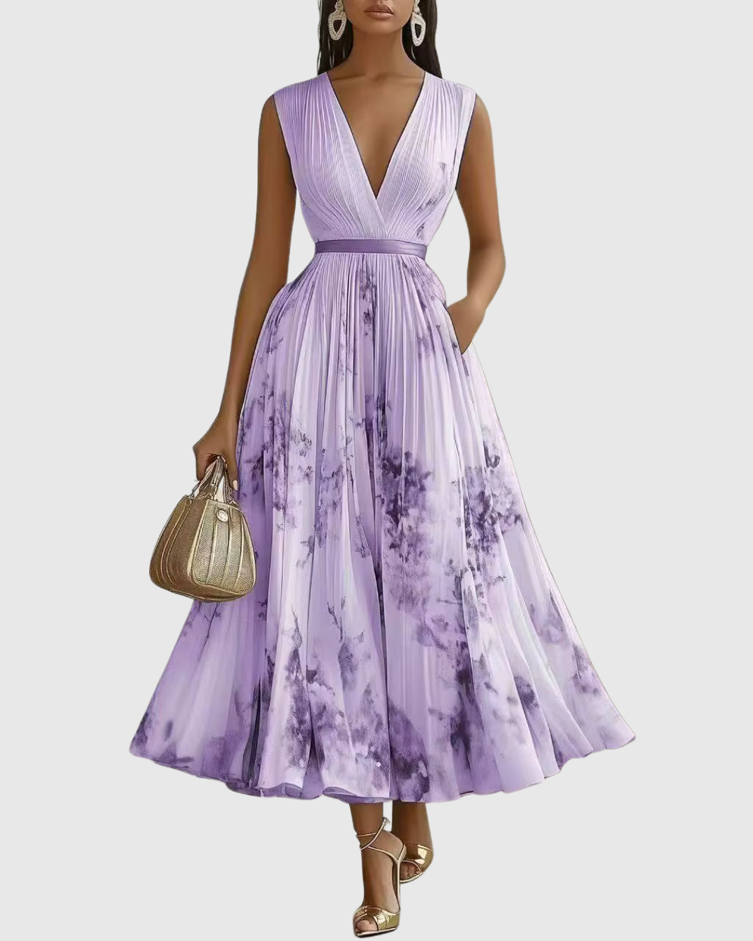 Anna-Berg | Elegant Pleated Maxi Dress Made to Turn Heads