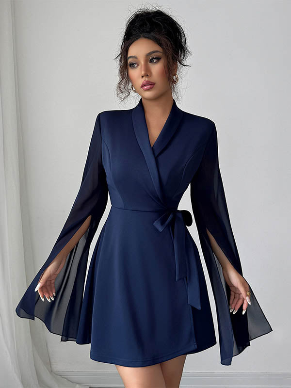 Anna-Berg | A-Line Elasticated Waist Interlace See-Through Dress