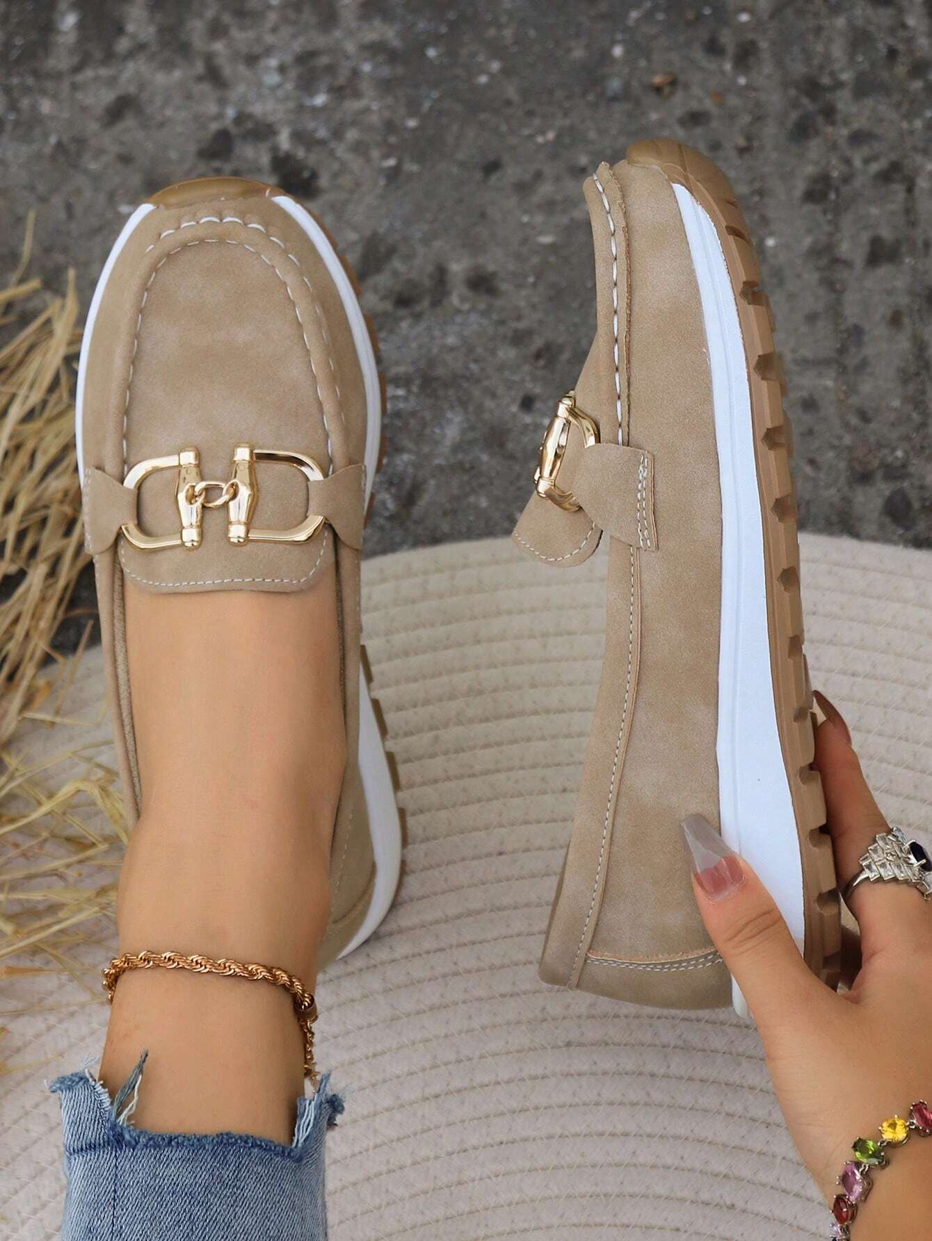 Anna-Berg | Flat Buckle Loafers