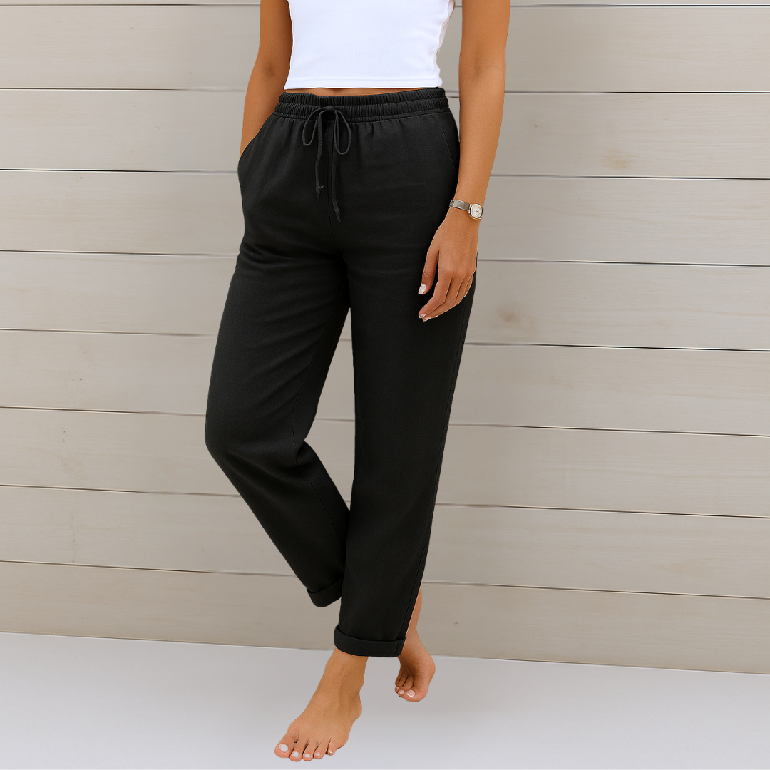 Anna-Berg | Timeless Premium Breathable Pants With Elastic Waist