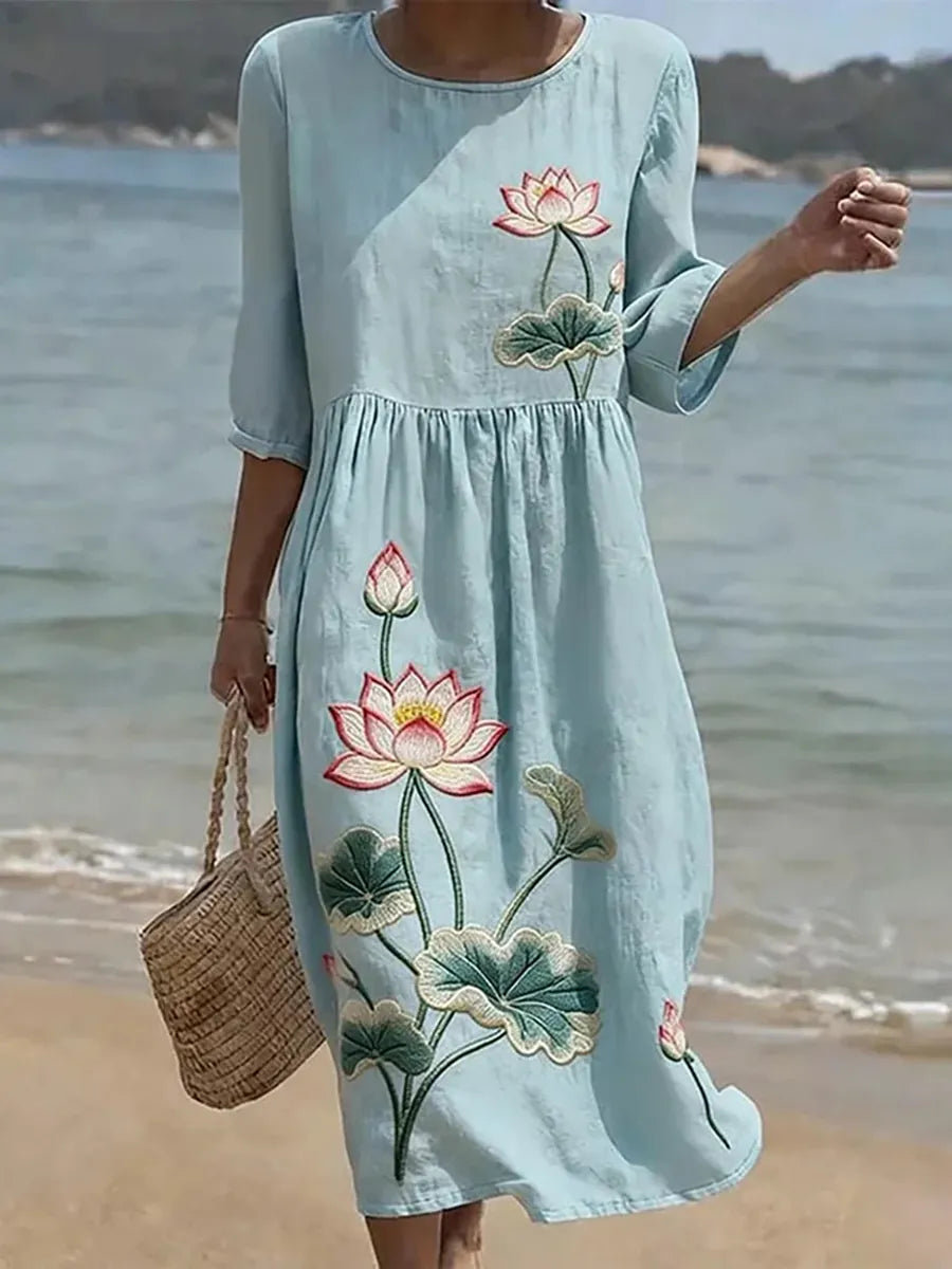 Anna-Berg | Sophisticated Rachel - Elegant Floral Dress