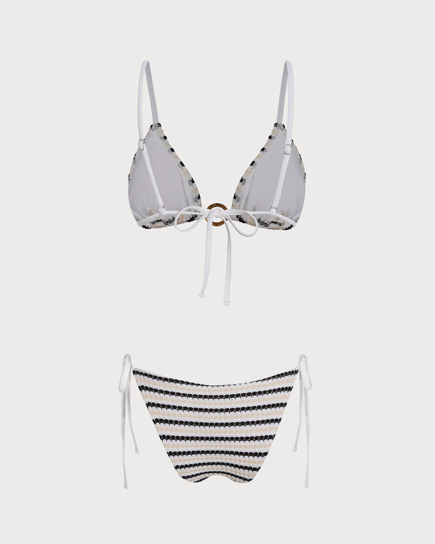 Anna-Berg | Triangle Bikini Set for Women, V Neck, O-Ring, Fabric Blend, Multi-color