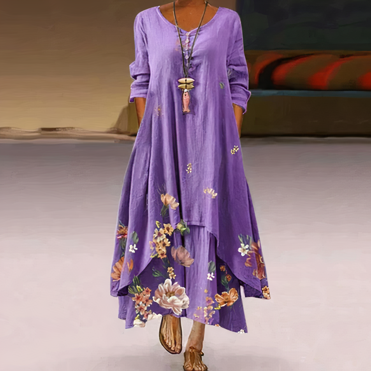 Anna-Berg | Statement Dress With Lace Finish