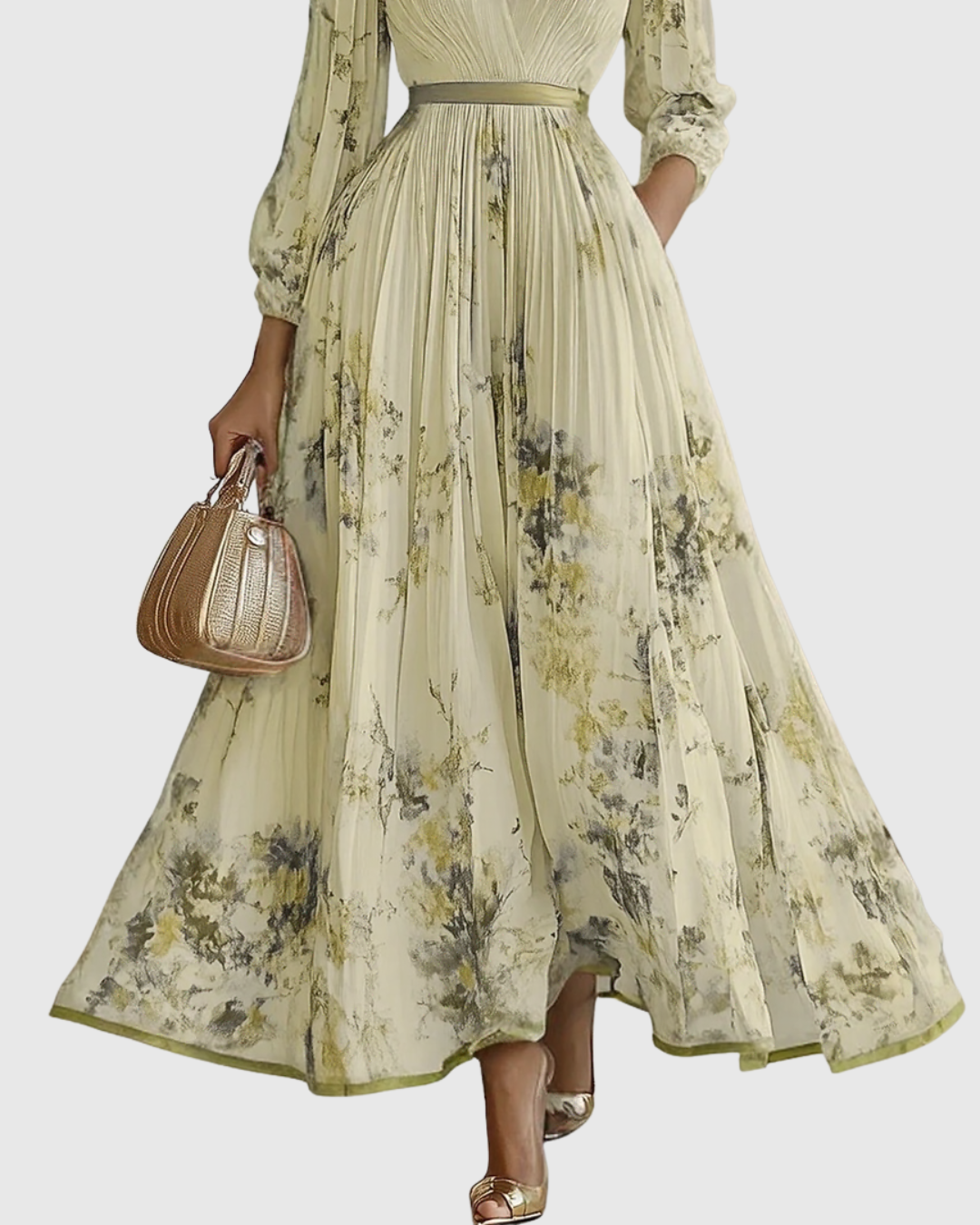 Anna-Berg | Elegant Pleated Maxi Dress Made to Turn Heads