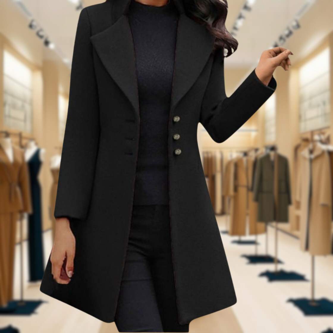 Anna-Berg | Slim Fit Long Sleeve Coat