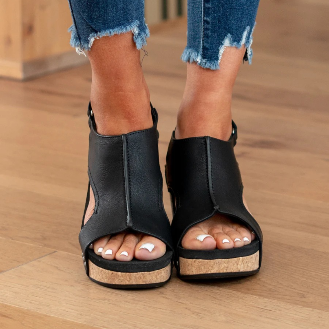 Anna-Berg | Graceful Suede Wedge Sandals Made to Turn Heads