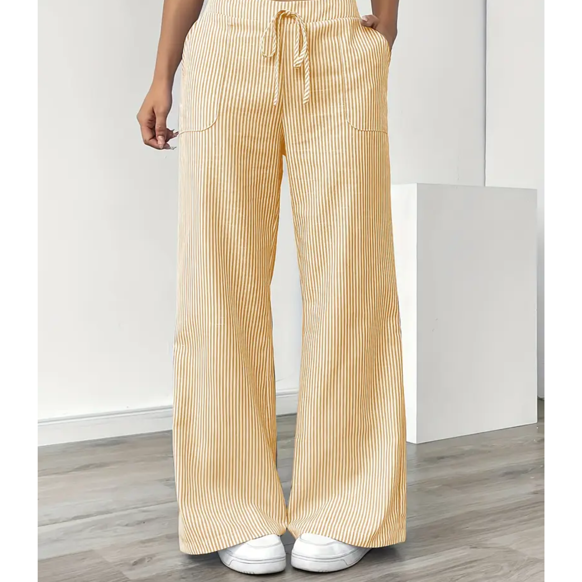 Anna-Berg | Modern Striped Pant With Pockets for Effortless Elegance