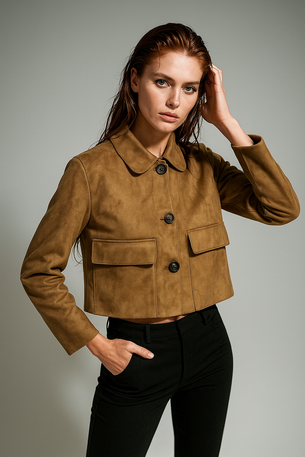 Anna-Berg | Cropped Jacket, Suede