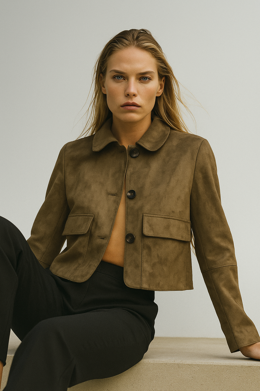Anna-Berg | Cropped Jacket, Suede