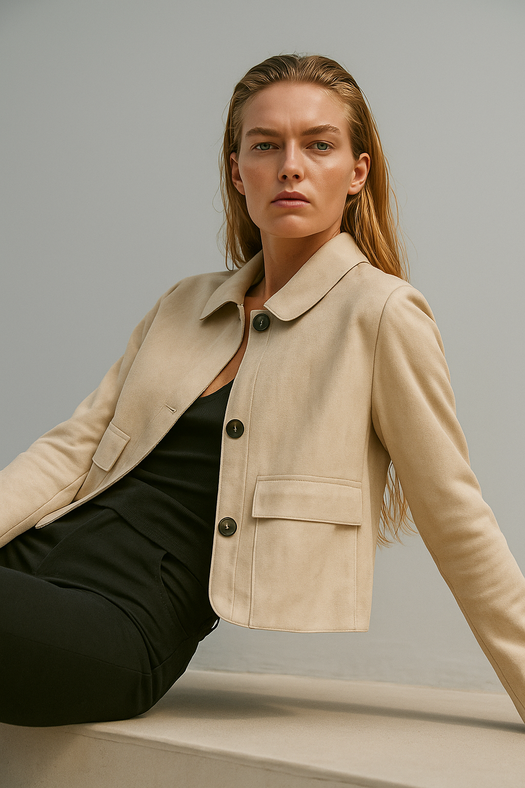 Anna-Berg | Cropped Jacket, Suede