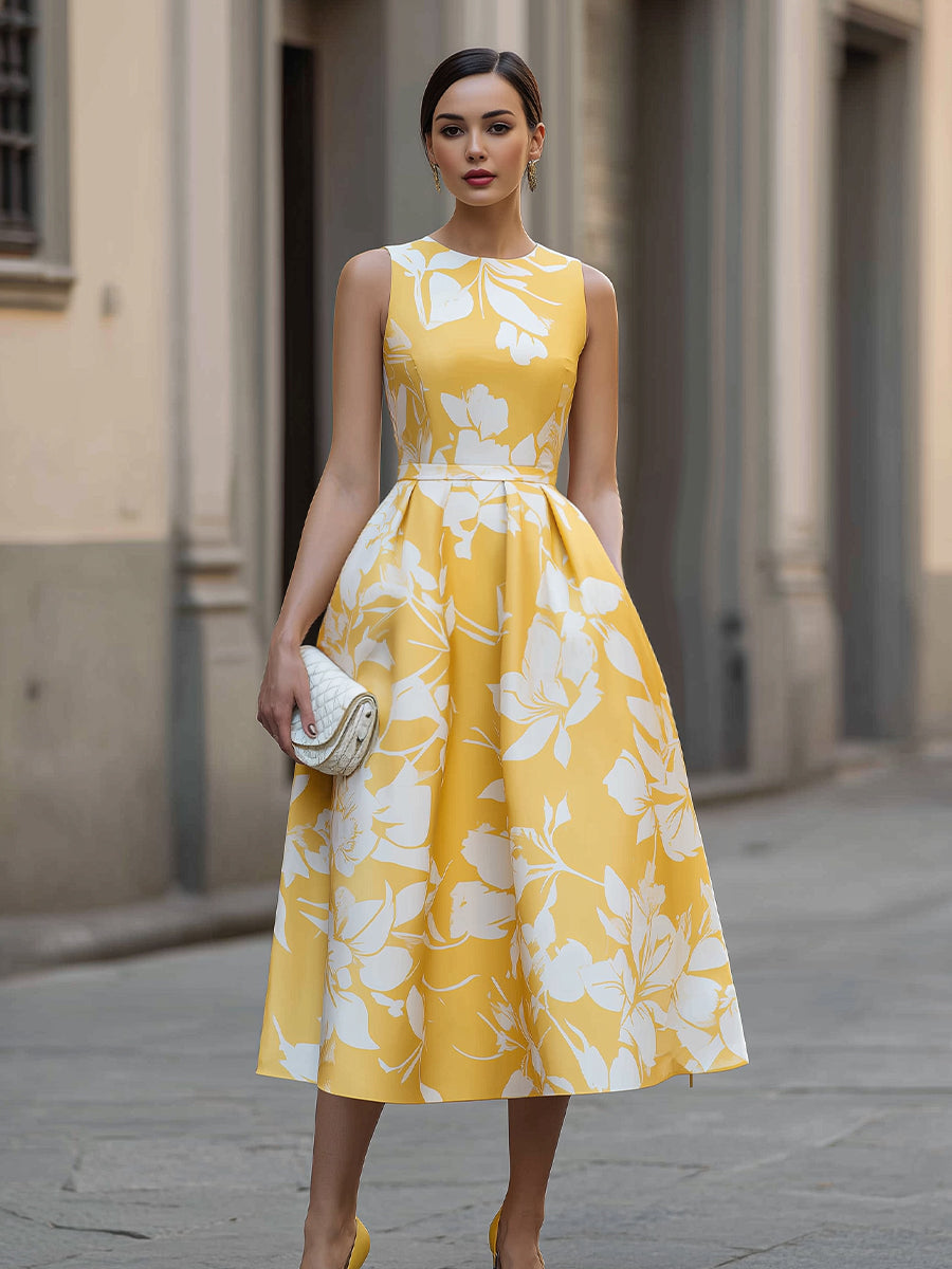 Anna-Berg | Sleeveless Floral Print Dress