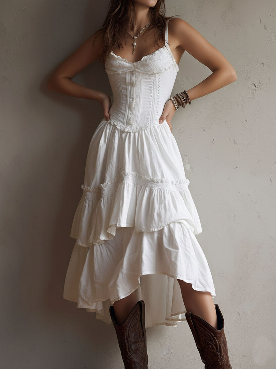 Anna-Berg | White Lace Casual Dress