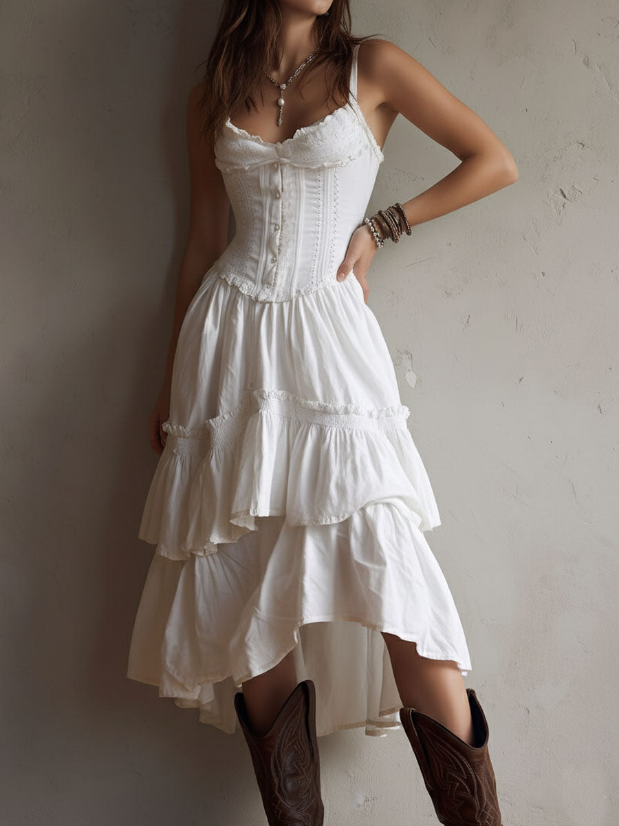 Anna-Berg | White Lace Casual Dress