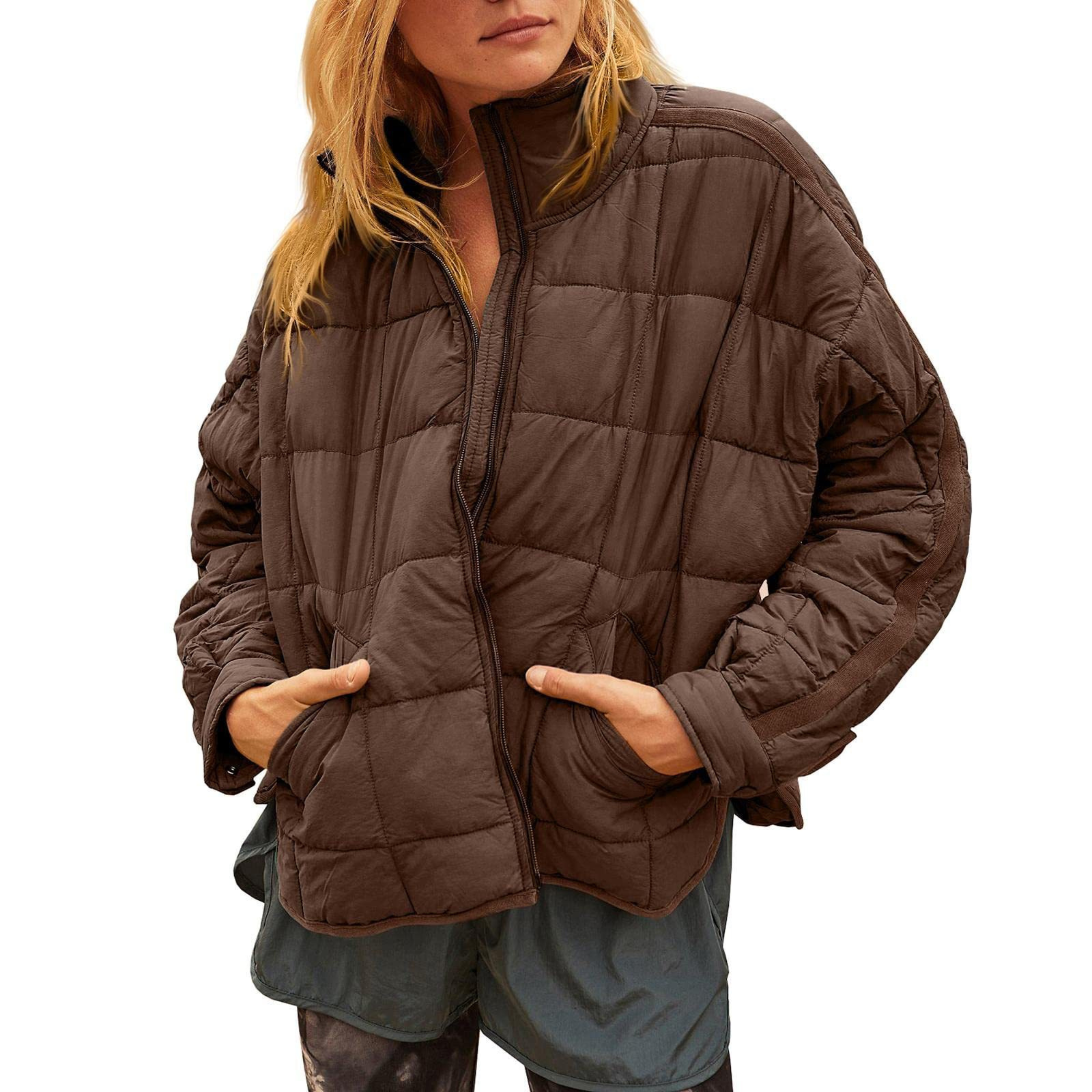 Anna-Berg | Lightweight Compact Zip Puffer Jacket