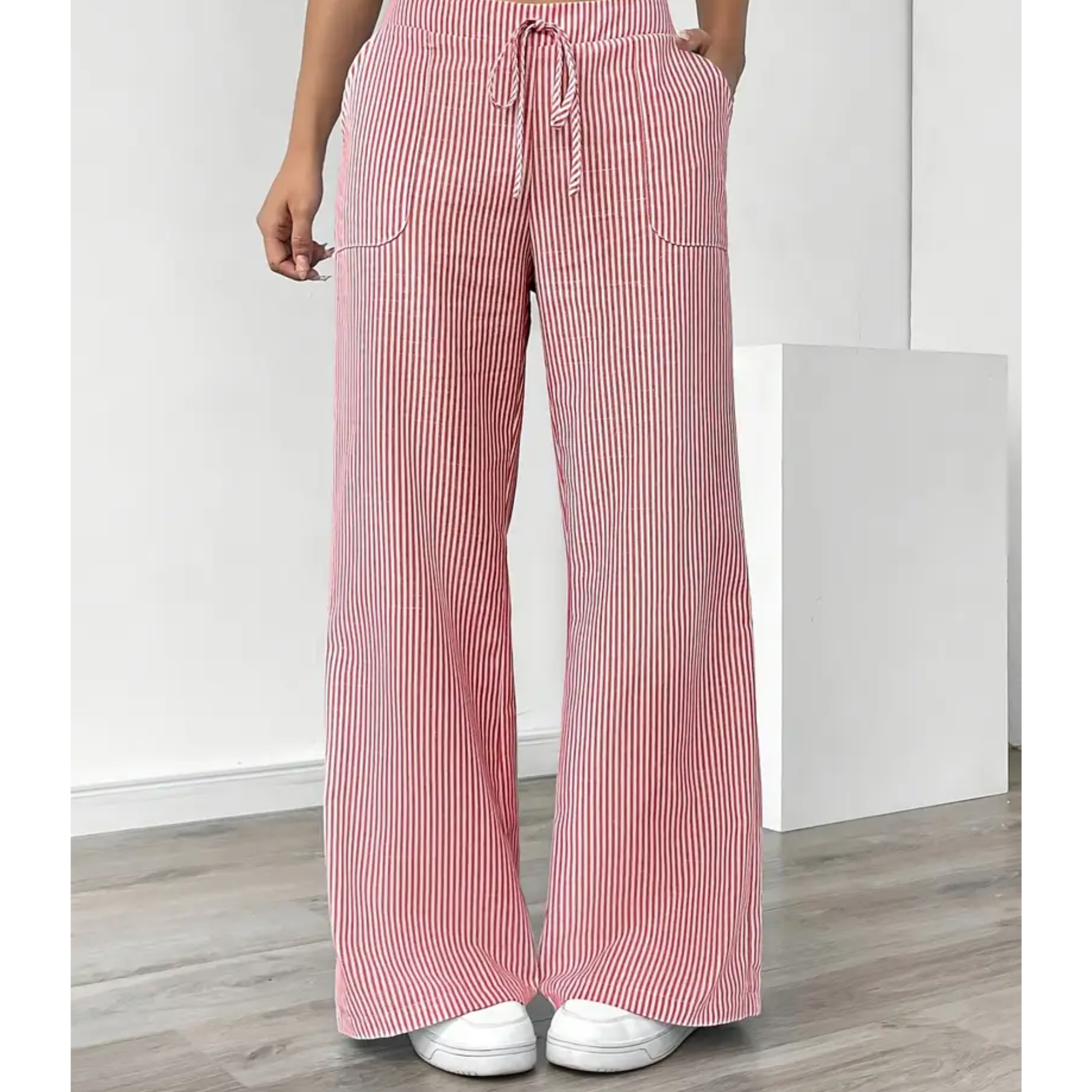 Anna-Berg | Modern Striped Pant With Pockets for Effortless Elegance