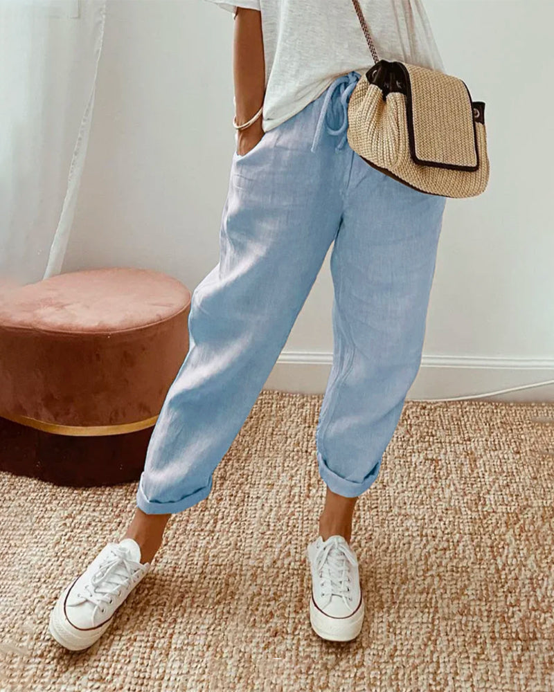 Anna-Berg | Effortless Casual & Elegant Waistband Trouser