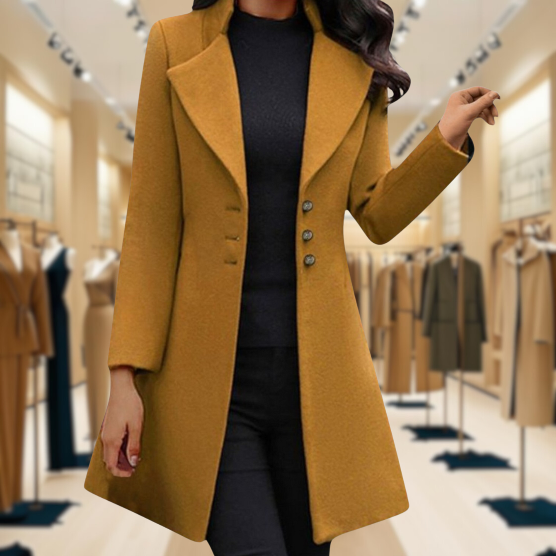 Anna-Berg | Slim Fit Long Sleeve Coat