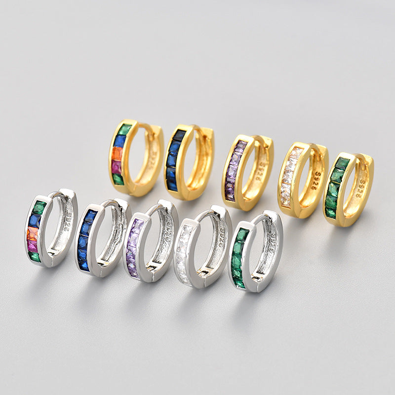 Circle Zircon Earrings