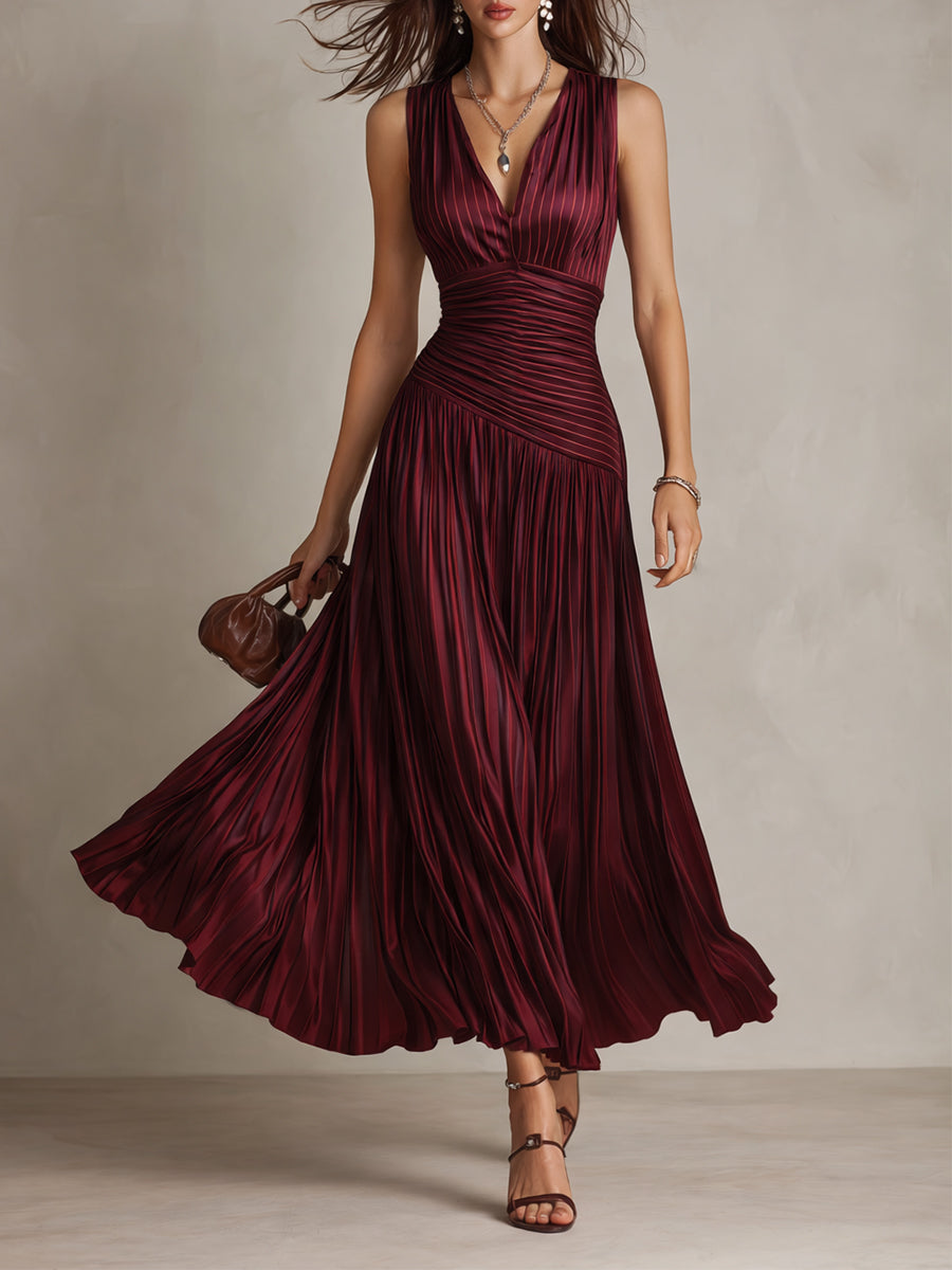 Anna-Berg | Satin Striped Evening Dress