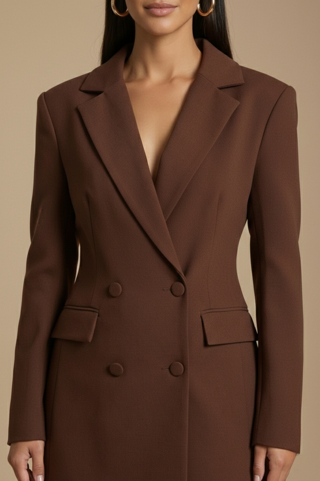 Anna-Berg | Timeless Blazer Mini Dress - Double-Breasted Long Sleeve Structured Silhouette