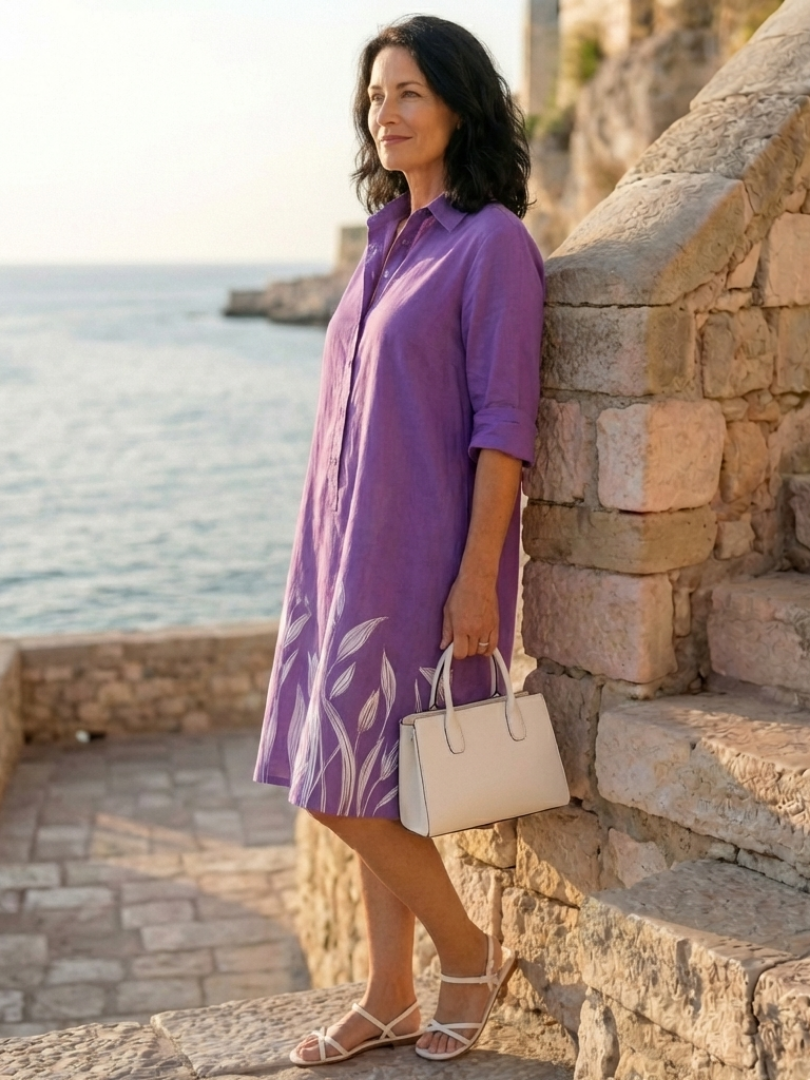 Anna-Berg | Elegant Botanical Hem Dress for Every Occasion