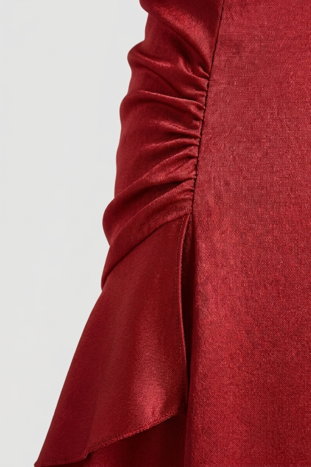 Anna-Berg | Statement Cherry Lacquer Ruffle Maxi Dress