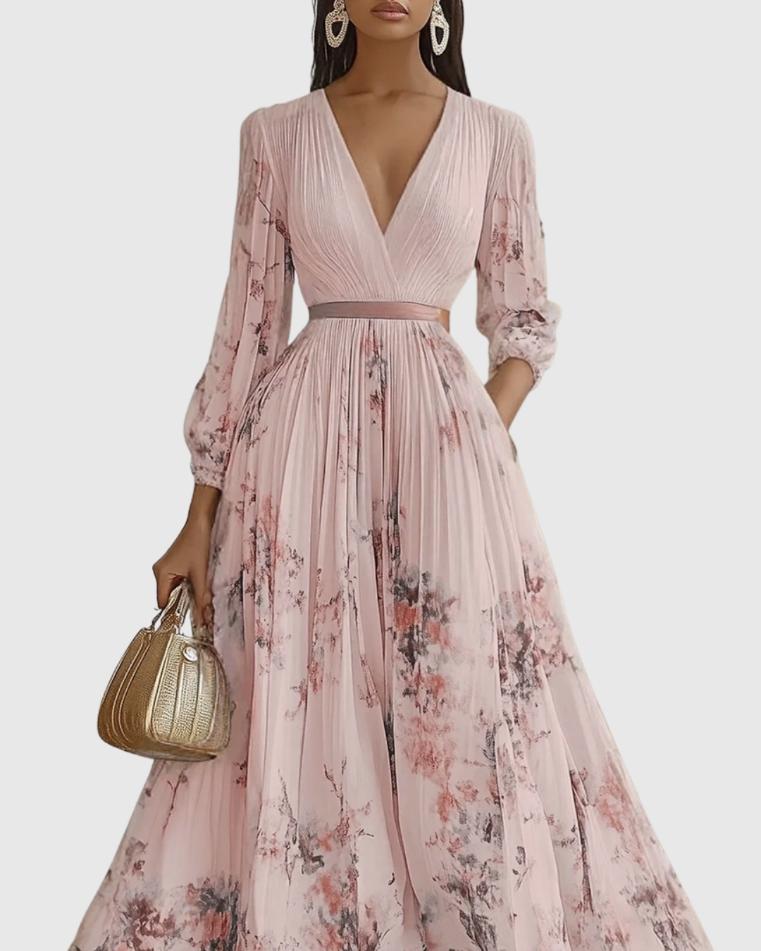 Anna-Berg | Elegant Pleated Maxi Dress Made to Turn Heads
