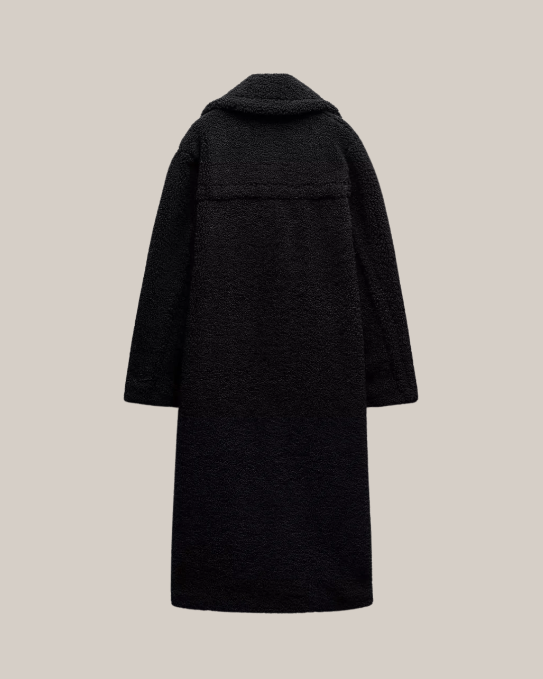 Anna-Berg | Teddy Coat - Double-Breasted, Winter Outerwear, Lapel Collar