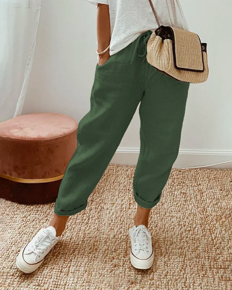 Anna-Berg | Effortless Casual & Elegant Waistband Trouser