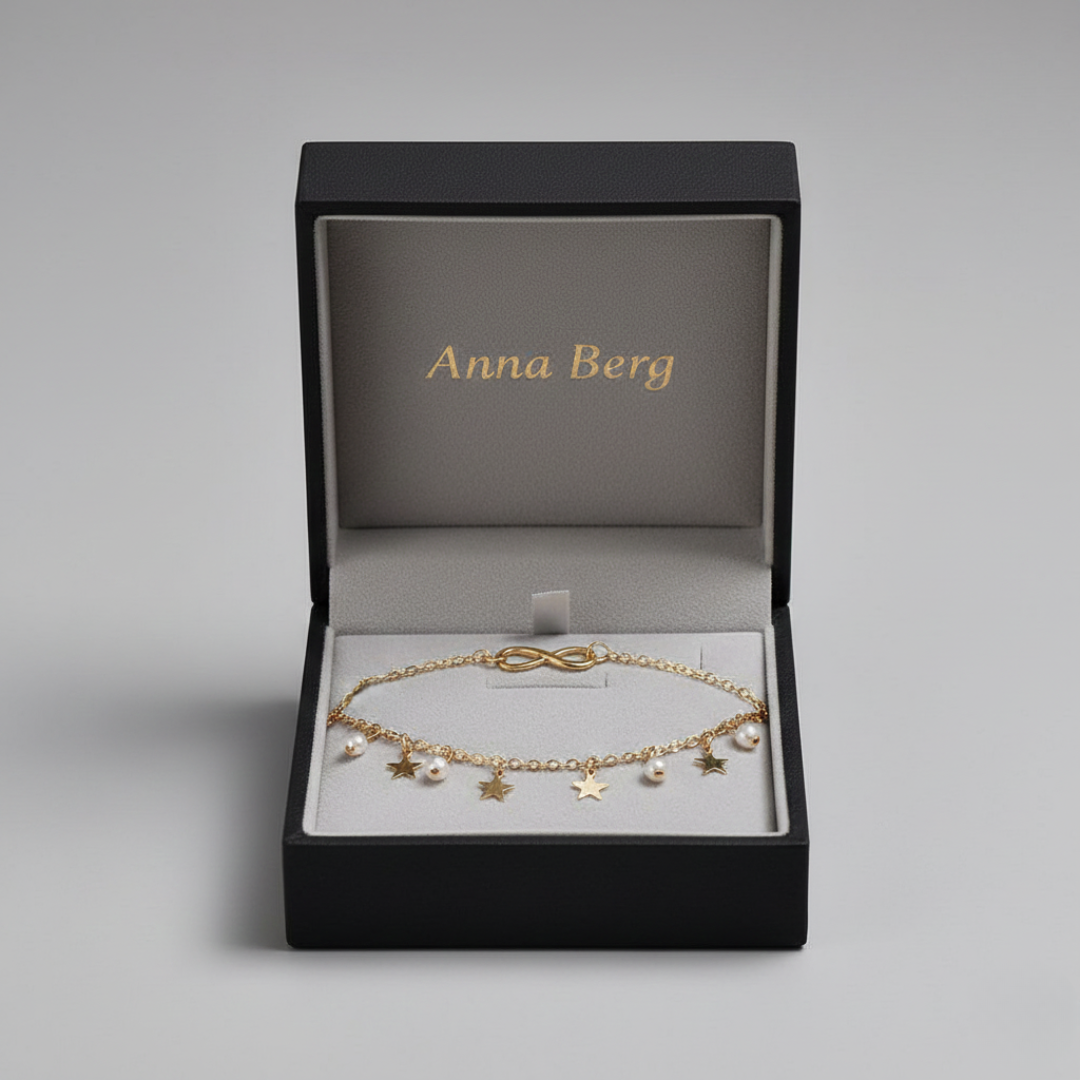 Infinity bracelet + earrings and stars