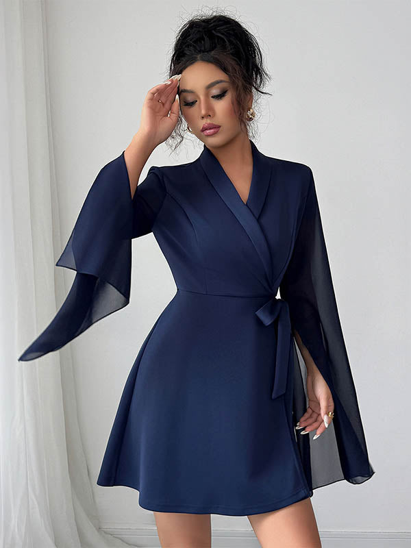Anna-Berg | A-Line Elasticated Waist Interlace See-Through Dress