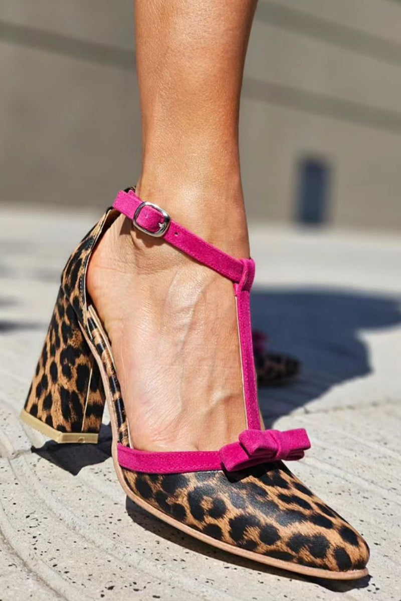 Anna-Berg | Sculpted Green Leopard Print Sandals With Colorful Accent