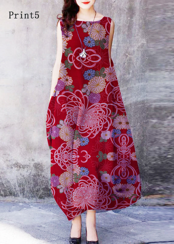 Anna-Berg | Bohemian Purple O-Neck Extra Large Dress
